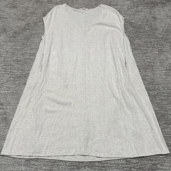 Grade & Gather Dress Womens Small Medium Linen Blend Sleeveless Pockets Flowy - Picture 4 of 11